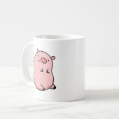 Cute Kawaii Pig Koffiemok (Voorkant links)