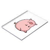 Cute Kawaii Pig Notitieboek (Linkerzijde)