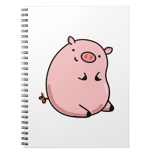 Cute Kawaii Pig Notitieboek (Voorkant)