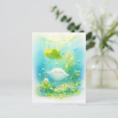 Cute Kawaii Pijlrog Zeetuin Briefkaart (Staand voorkant)