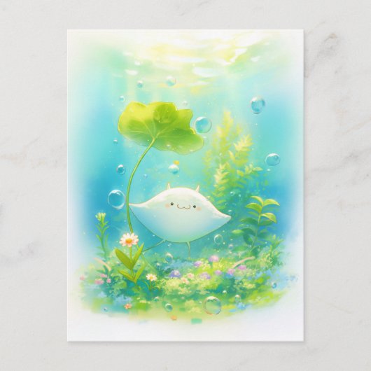 Cute Kawaii Pijlrog Zeetuin Briefkaart (Voorkant)