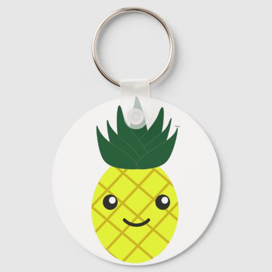 Cute Kawaii Pineapple Sleutelhanger (Voorkant)