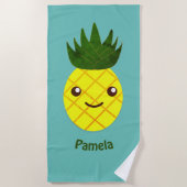 Cute Kawaii Pineapple Strandlaken (Voorkant)