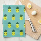 Cute Kawaii Pineapple Theedoek (Quarter Fold)