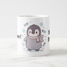 Cute Kawaii Pinguïn Mok – Blijf Cozy, Blijf Gelukk