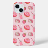 Cute Kawaii Pink Aesthetic Foods Seamless Pattern Case-Mate iPhone Case (Achterkant)