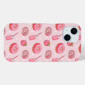 Cute Kawaii Pink Aesthetic Foods Seamless Pattern Case-Mate iPhone Case (Achterkant (horizontaal))