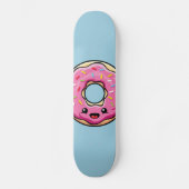 Cute Kawaii Pink Donut Persoonlijk Skateboard (Voorkant)