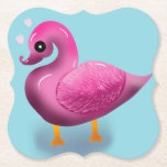 Cute Kawaii Pink Duck & Hearts Nursery Art Kartonnen Onderzetters<br><div class="desc">Quack up a smile with this incredibly cute pink duck design! This unique illustration features a glossy, 3D-style duck with a soft, textured wing, looking lovingly at floating pink hearts. It's an adorable and modern take on a classic childhood favorite. Perfect for decorating a baby girl's nursery, making a sweet...</div>