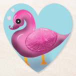 Cute Kawaii Pink Duck & Hearts Nursery Art Kartonnen Onderzetters<br><div class="desc">Quack up a smile with this incredibly cute pink duck design! This unique illustration features a glossy, 3D-style duck with a soft, textured wing, looking lovingly at floating pink hearts. It's an adorable and modern take on a classic childhood favorite. Perfect for decorating a baby girl's nursery, making a sweet...</div>