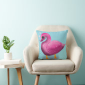 Cute Kawaii Pink Duck & Hearts Nursery Art Kussen (Stoel)