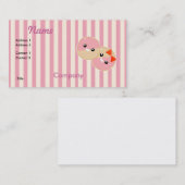 Cute Kawaii Pink Frosted Cookies Visitekaartje (Voorkant / Achterkant)