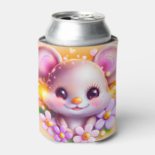 Cute Kawaii Pink Mouse Blikjeskoeler