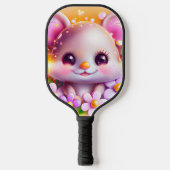 Cute Kawaii Pink Mouse Pickleball Paddle (Voorkant)