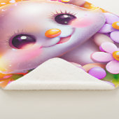 Cute Kawaii Pink Mouse Sherpa Deken (3/4)