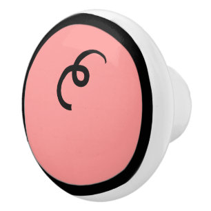 Cute Kawaii Pink Piggy Curly Tail Terug Keramische Knop