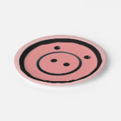 Cute Kawaii Pink Piggy Vector Art Papieren Bordje (Gekanteld)