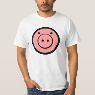 Cute Kawaii Pink Piggy Vector Art T-shirt