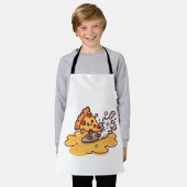 Cute Kawaii Pizza Apron Funny cheesy kitchen apron Schort (Gedragen)