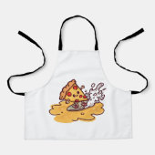 Cute Kawaii Pizza Apron Funny cheesy kitchen apron Schort (Voorkant)