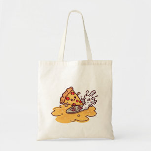 Cute Kawaii Pizza Boodschaptas Grappig Kaasachtig  Tote Bag