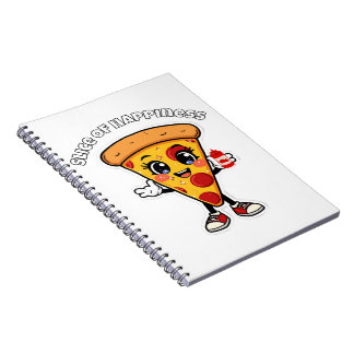 Cute Kawaii Pizza Notebook Fun Cartoon Food Cover Notitieboek