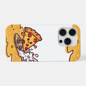 Cute Kawaii Pizza Phone Case Funny Cheesy Food iPhone Hoesje (Achterkant horizontaal)