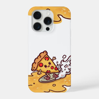 Cute Kawaii Pizza Phone Case Funny Cheesy Food iPhone 15 Pro Case