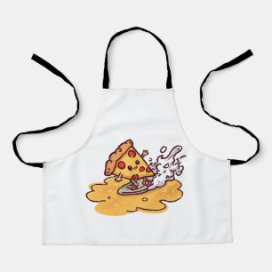 Cute Kawaii Pizza Schort Funny kaasachtig keukensc