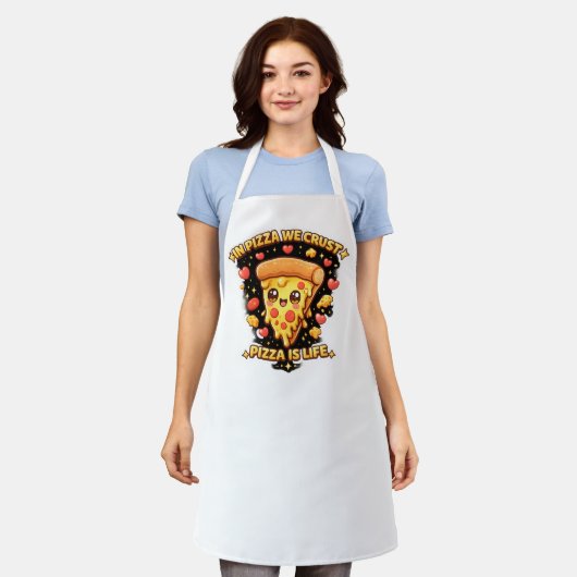 Cute Kawaii Pizza Schort – In Pizza We Crust Grapp (Gedragen)