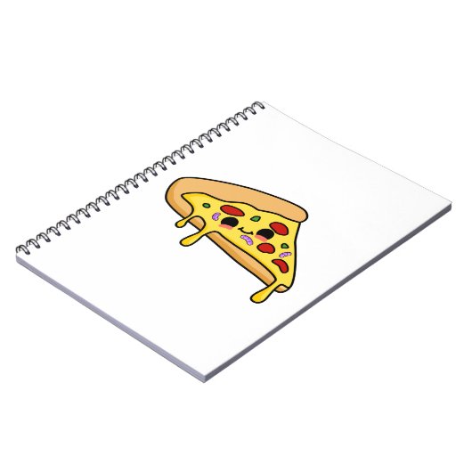 Cute Kawaii Pizza Slice Notitieboek (Linkerzijde)