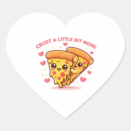 Cute Kawaii Pizza Sticker – Funny Pizza Lover Cart (Voorkant)