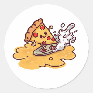 Cute Kawaii Pizza Sticker leuk en cheesy