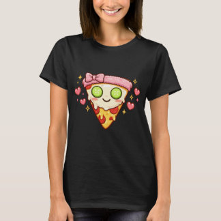 Cute Kawaii Pizza Zelfzorg Spadag | Meisjesachtig T-shirt