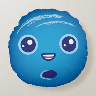 Cute Kawaii Planet Neptune Rond Kussen