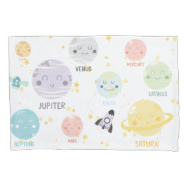 Cute Kawaii Planet Solar System Kind Kussensloop