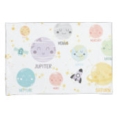 Cute Kawaii Planet Solar System Kind Kussensloop (Voorkant-Rechts)