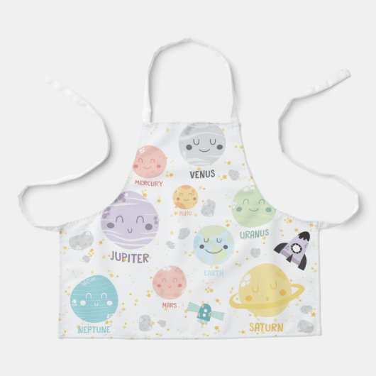Cute Kawaii Planet Solar System Schort (Voorkant)