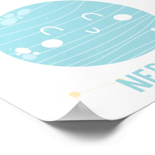 Cute Kawaii Planets Buitspace Kind Poster (Hoek)