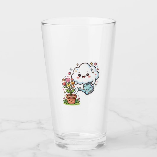 Cute Kawaii Plant Vriendelijkheid Cute Cloud en FS Glas (Voorkant)