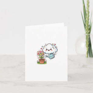 Cute Kawaii Plant Vriendelijkheid Cute Cloud en FS Kaart
