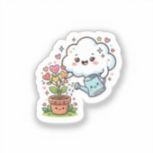 Cute Kawaii Plant Vriendelijkheid Cute Cloud en FS Sticker (Voorkant)