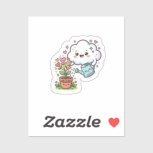 Cute Kawaii Plant Vriendelijkheid Cute Cloud en FS Sticker