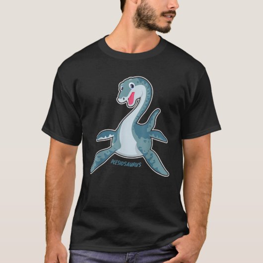 Cute Kawaii Plesiosaurus Dinosaurs Graphic Gift T-shirt (Voorkant)