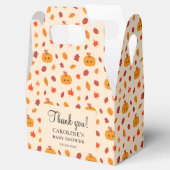 Cute Kawaii Pompoen Herfst Bladeren Baby Shower Bedankdoosjes (Geopend)