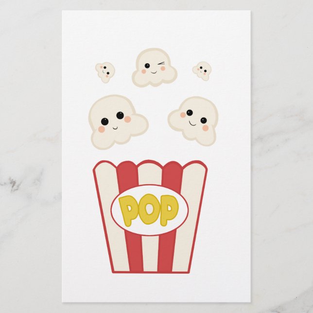 Cute Kawaii Popcorn (Voorkant)
