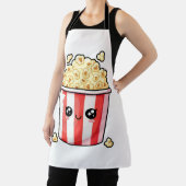Cute Kawaii Popcorn Emmer Illustratie Schort (Insitu)