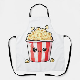 Cute Kawaii Popcorn Emmer Illustratie Schort
