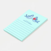 Cute Kawaii Post-it-notities van haaien kind Post-it® Notes (Schuin)