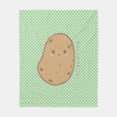 Cute Kawaii Potato Japans Fleece Deken (Voorkant)